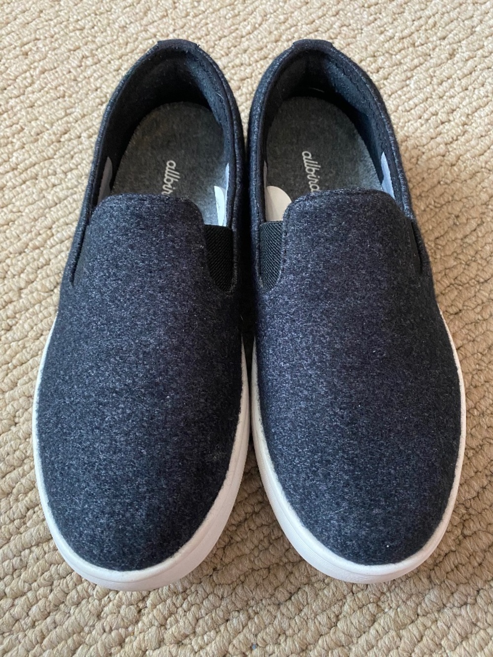 Allbirds Wool Cruiser Slip-On- 7.5W Black- Nearly New